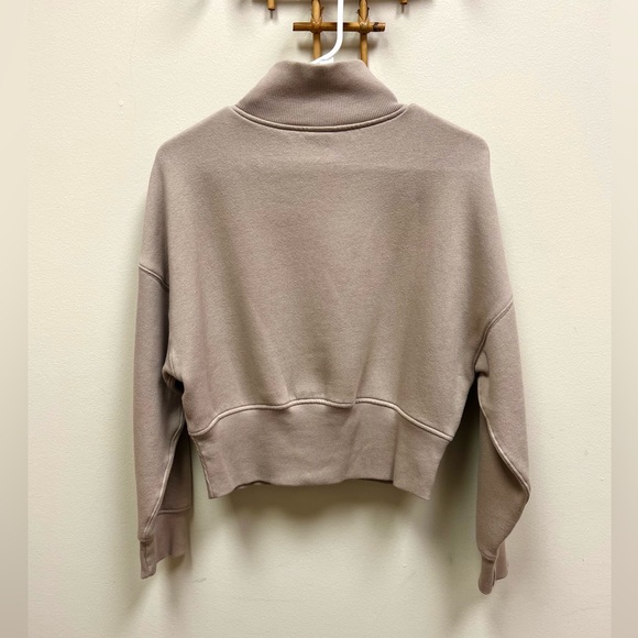 Wild Fable 🎀 Velour Bow Detail Fleece-Lined Mock-Neck Sweatshirt - Picture 4 of 5